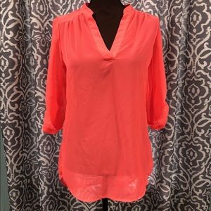 Sheer half sleeve shirt